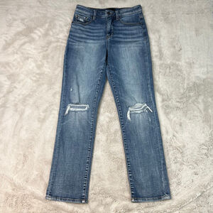 Buckle Black Mom Jeans Womens Size 26 (Fits like 28) Straight Leg Distressed